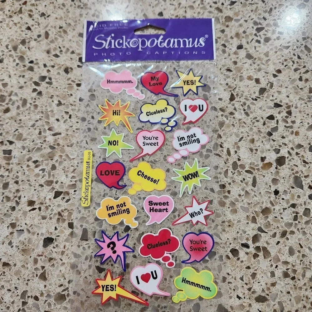 Stickopotamus Sticker Bundle Photo Captions and Vellum Sticker Sheets NEW